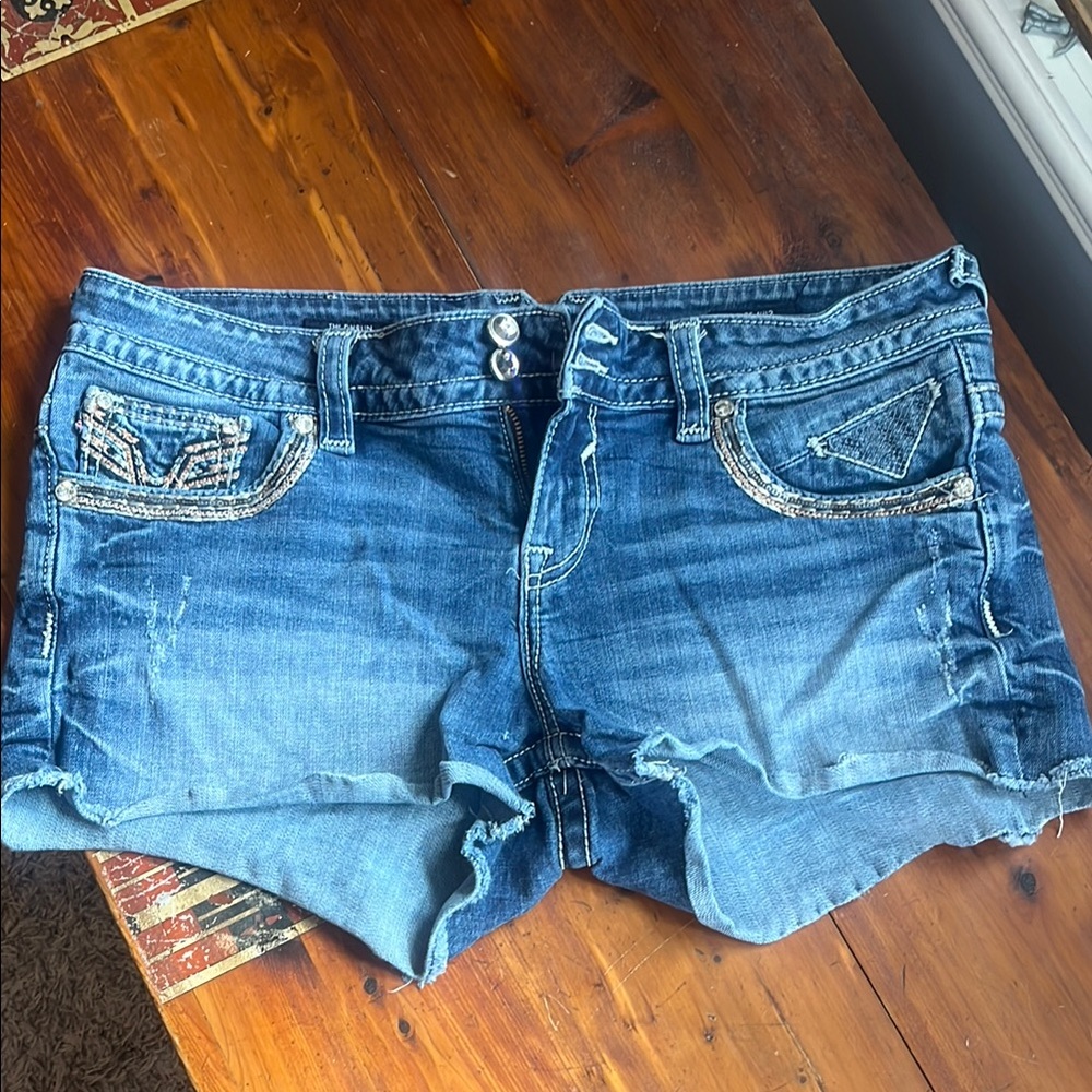 Vigoss Distressed Blue Jean Shorts
